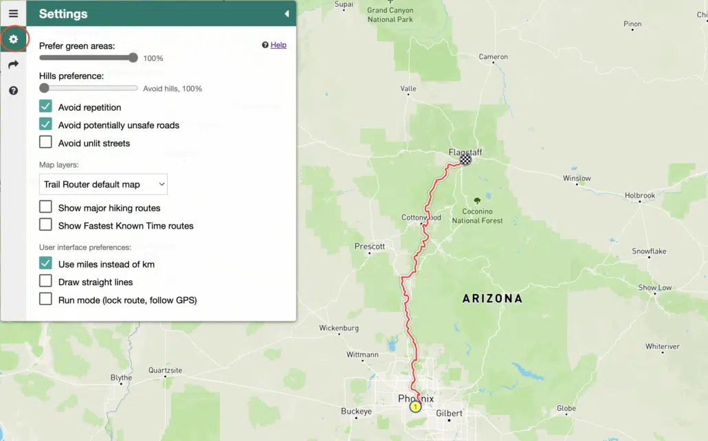 Trailroute examples