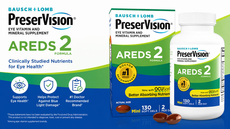Imagery of preservation AREDS -2 vitamins