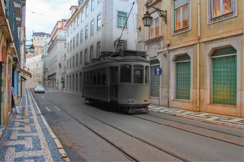 Image example of what the central vision may see with Macular Degeneration.