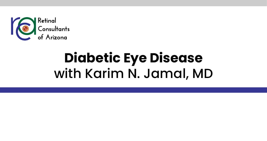 Title screen for diabetic eye disease video.